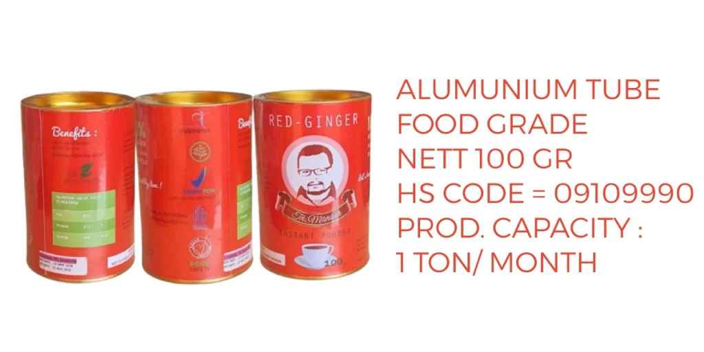 red ginger alumunium tube 100gr