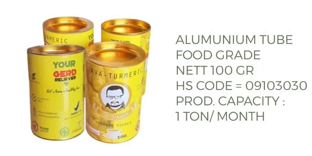 java turmeric alumunium tube 100gr