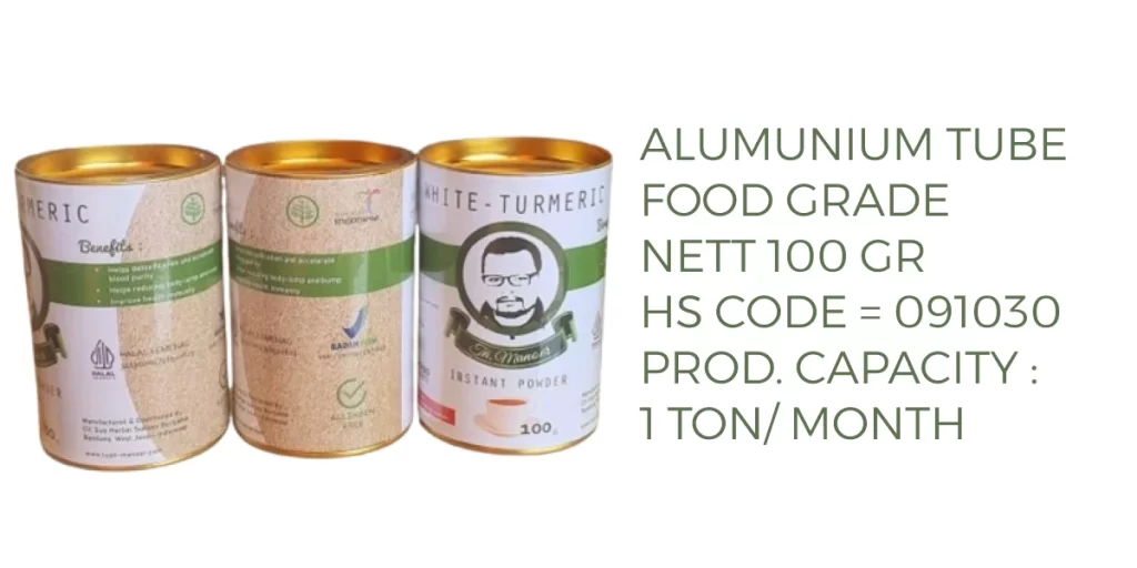 white turmeric alumunium tube 100gr